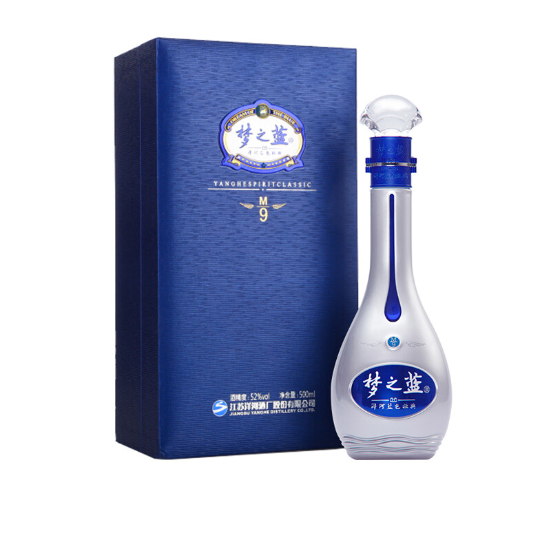 洋河白酒梦之蓝梦九52度500ml 梦之蓝M9 52度500ml 乐工云采- 工业用品